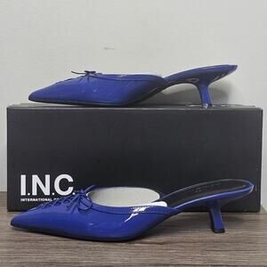 I.N.C. International Concepts Women's Caetti Heeled Mules Size 9 Blue NWT